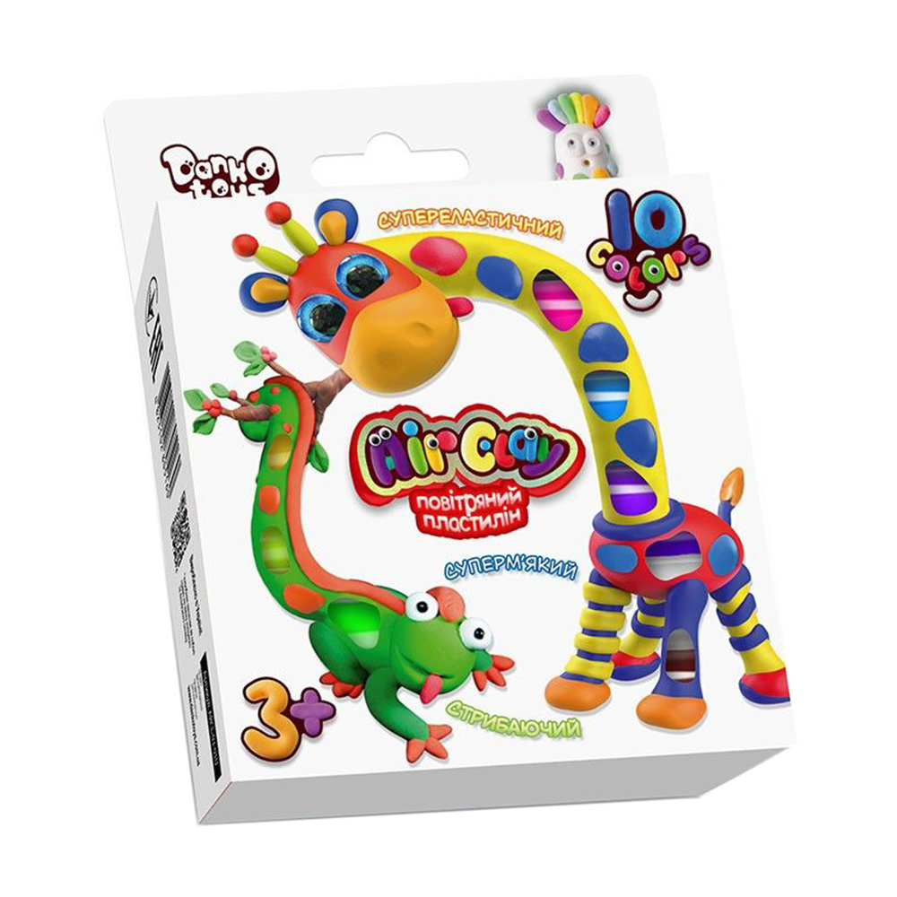 Дитячий набір пластиліну Danko Toys Air Clay, 10 кольорів, від 3 років (ARCL-03-01U)